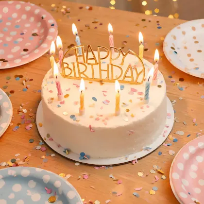 Birthday candles and cake toppers